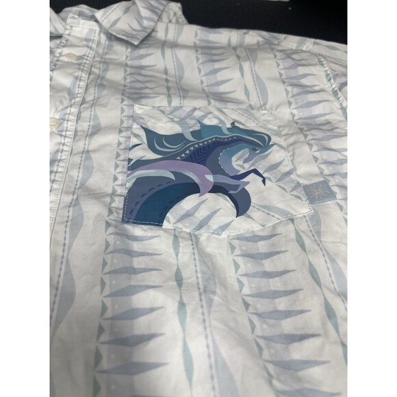 Disney Frozen 2 Shirt Mens XL‎ Woven Brittney Lee Button Up - Picture 2 of 6